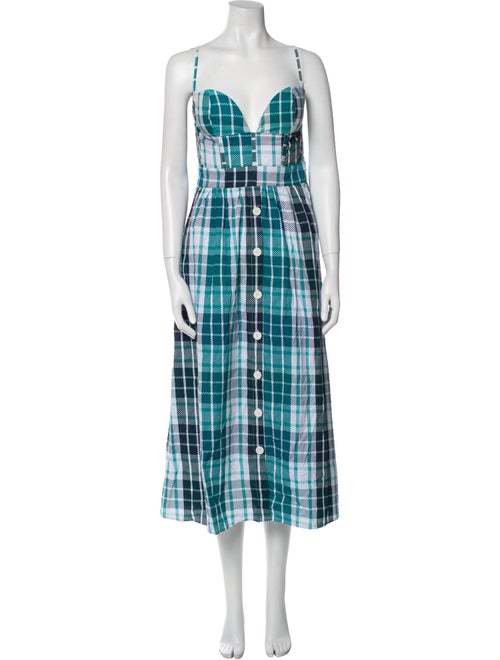 Atoir Plaid Print Long Dress