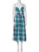 Atoir Plaid Print Long Dress