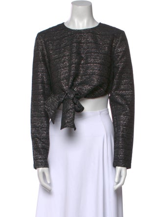 Atoir Crew Neck Long Sleeve Crop Top