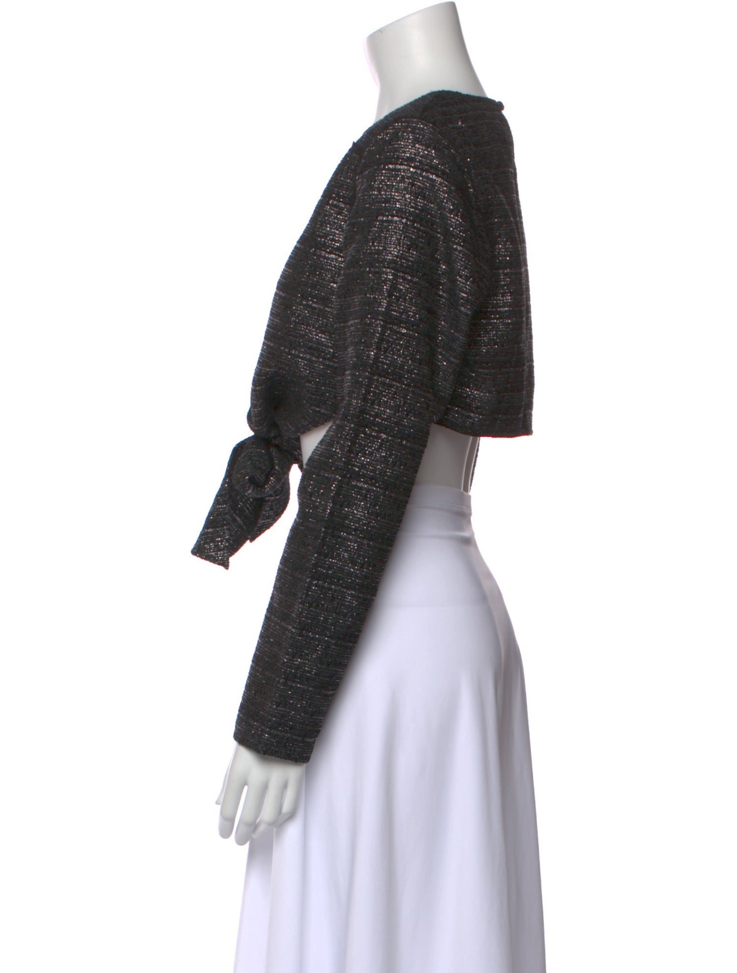 Atoir Crew Neck Long Sleeve Crop Top