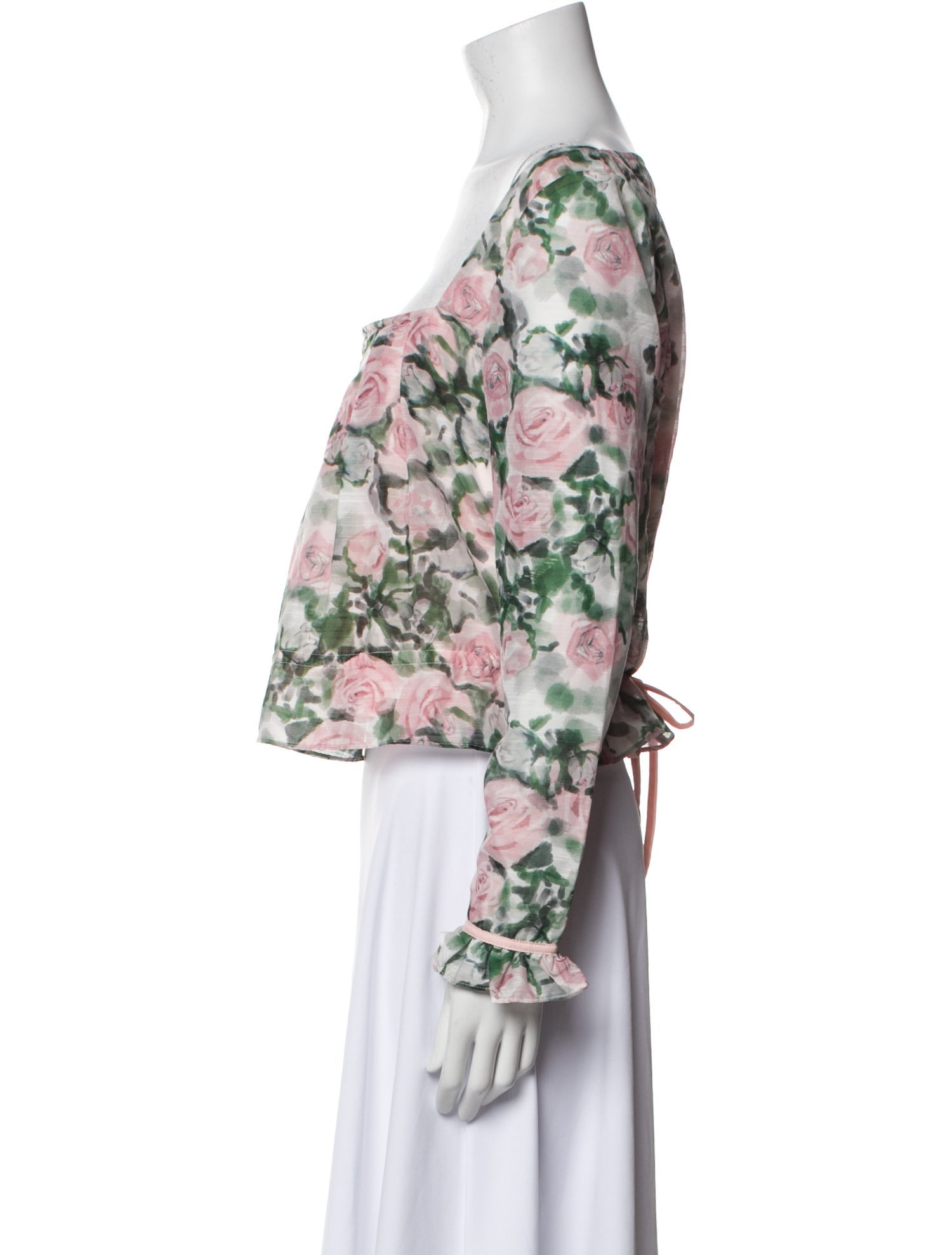 Atoir Floral Print Square Neckline Blouse