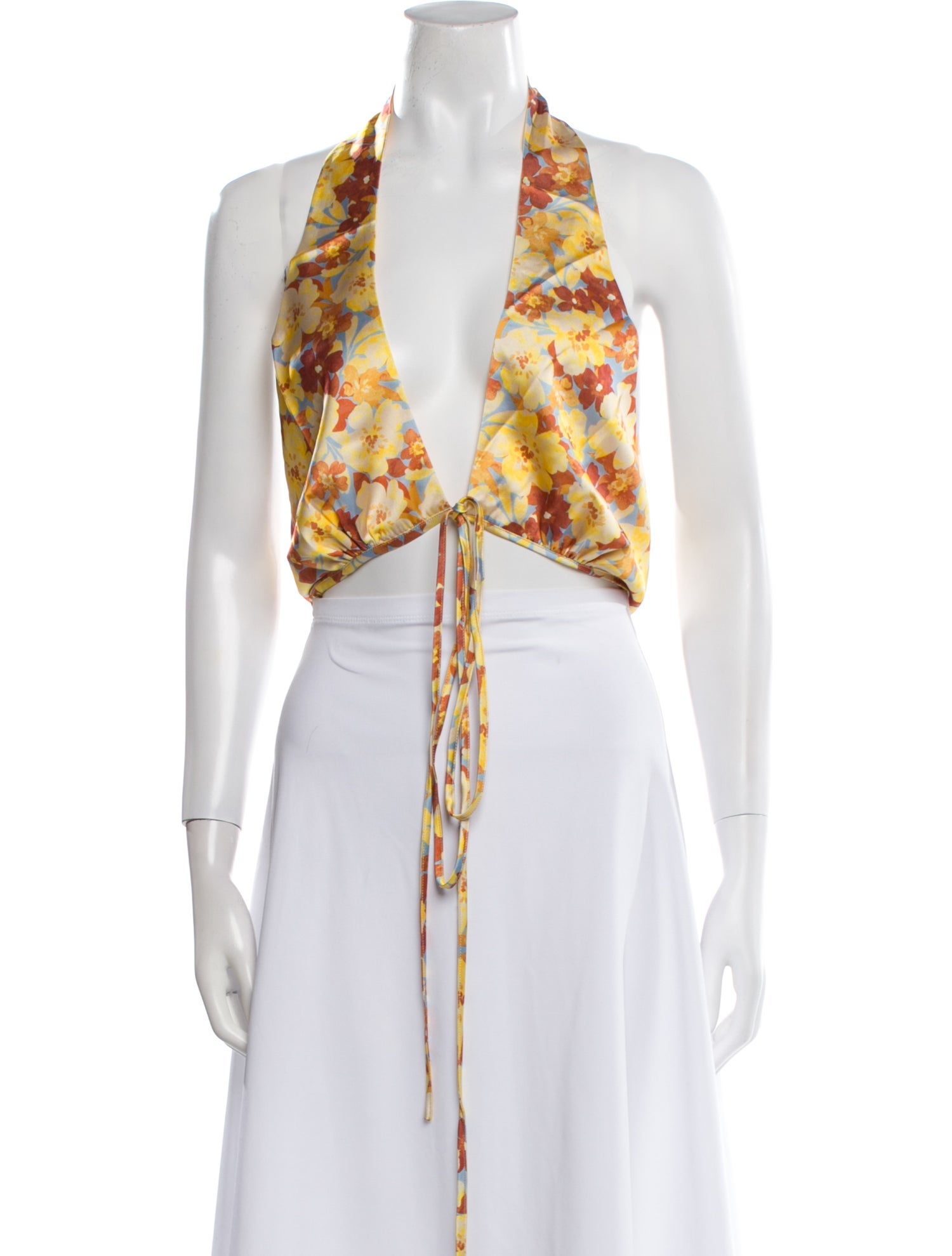 Atoir Floral Print V-Neck Crop Top w/ Tags