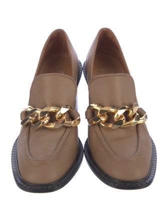 ATP Atelier Leather Chain-Link Accents Pumps