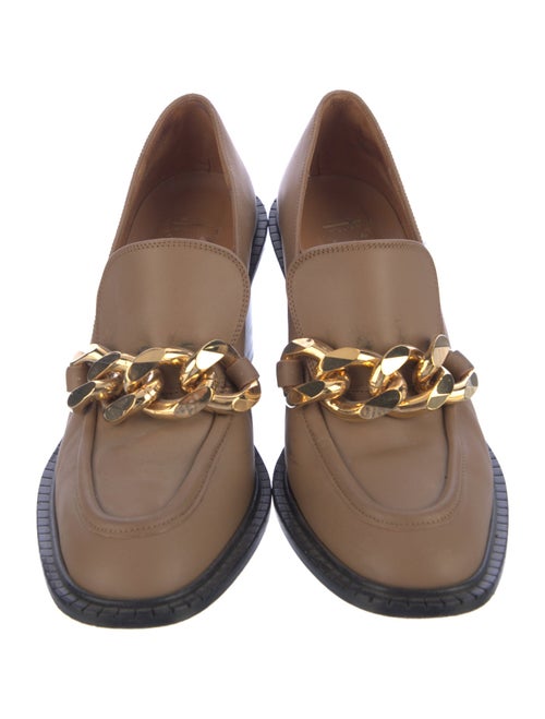 ATP Atelier Leather Chain-Link Accents Pumps