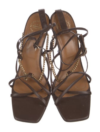 ATP Atelier Leather Chain-Link Accents Sandals