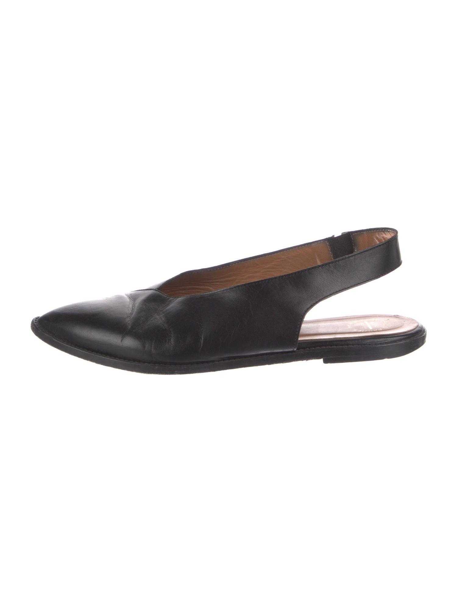ATP Atelier Leather Slingback Flats