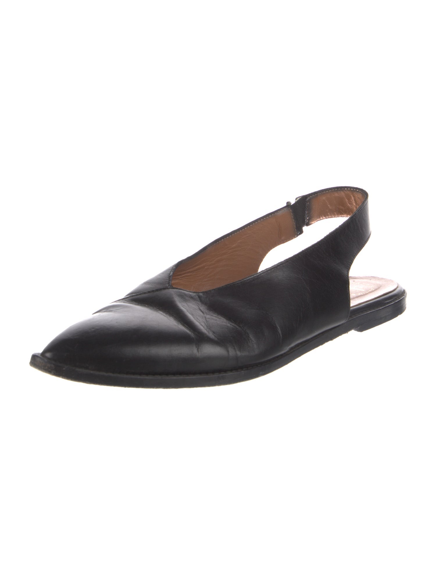 ATP Atelier Leather Slingback Flats