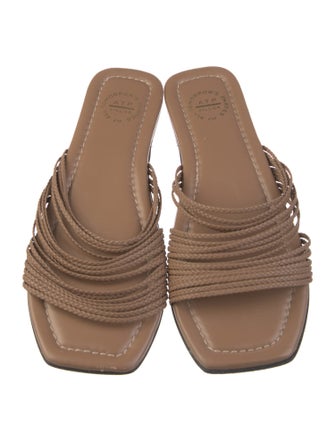 ATP Atelier Leather Braided Accents Slides