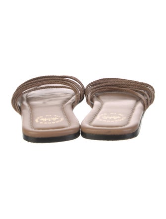 ATP Atelier Leather Braided Accents Slides