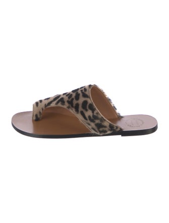 ATP Atelier Ponyhair Animal Print Slides