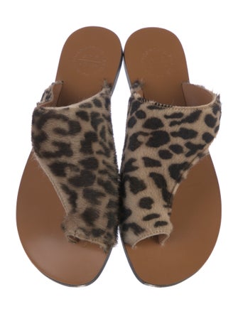 ATP Atelier Ponyhair Animal Print Slides