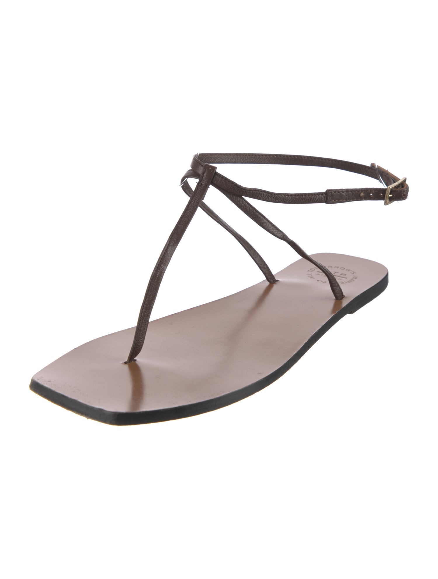 ATP Atelier Vintage Leather T-Strap Sandals