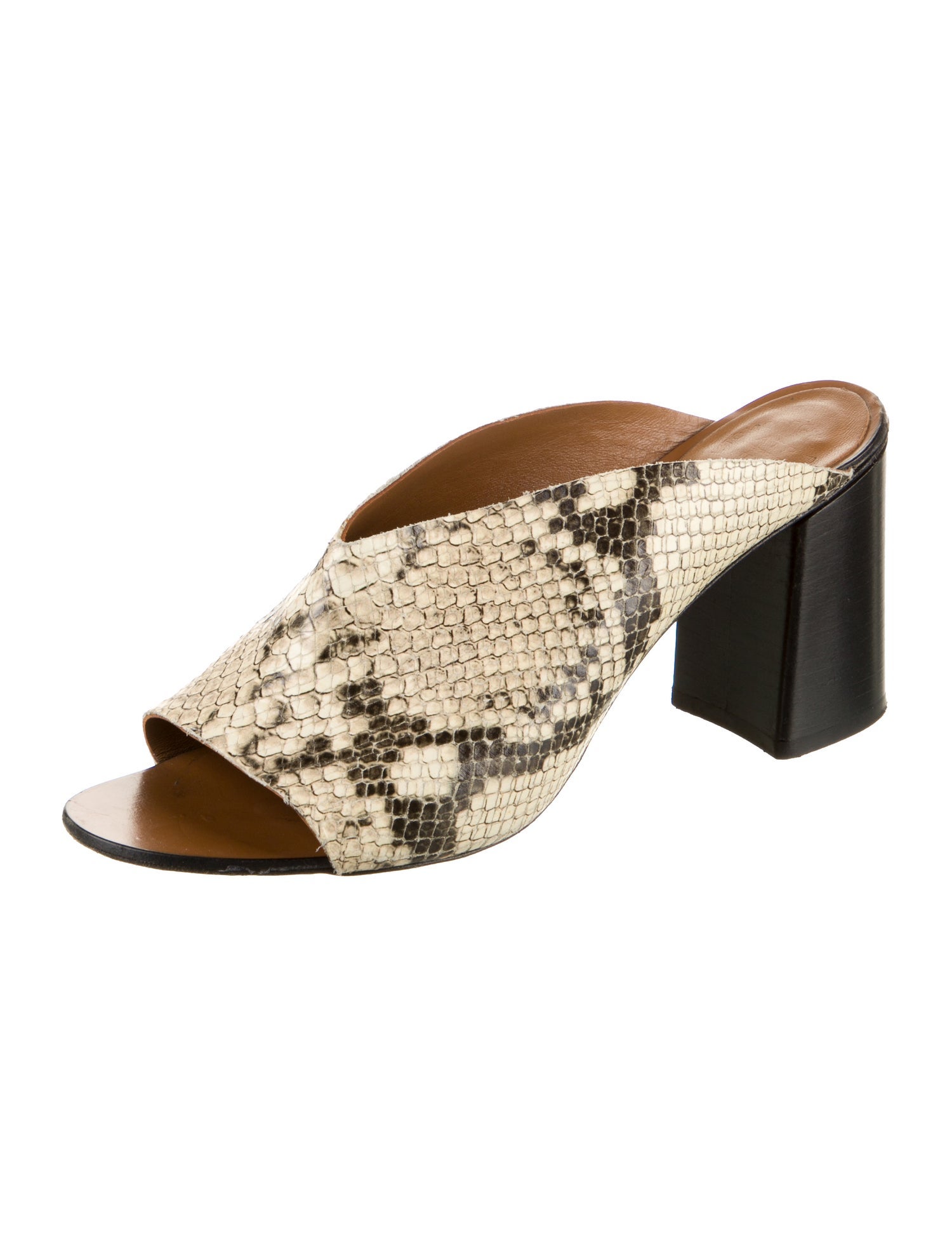 ATP Atelier Leather Animal Print Slides