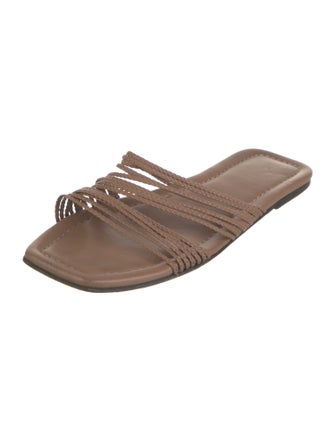 ATP Atelier Leather Braided Accents Slides