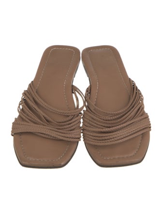 ATP Atelier Leather Braided Accents Slides