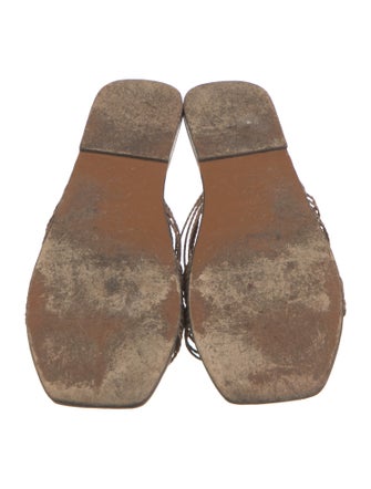 ATP Atelier Leather Braided Accents Slides