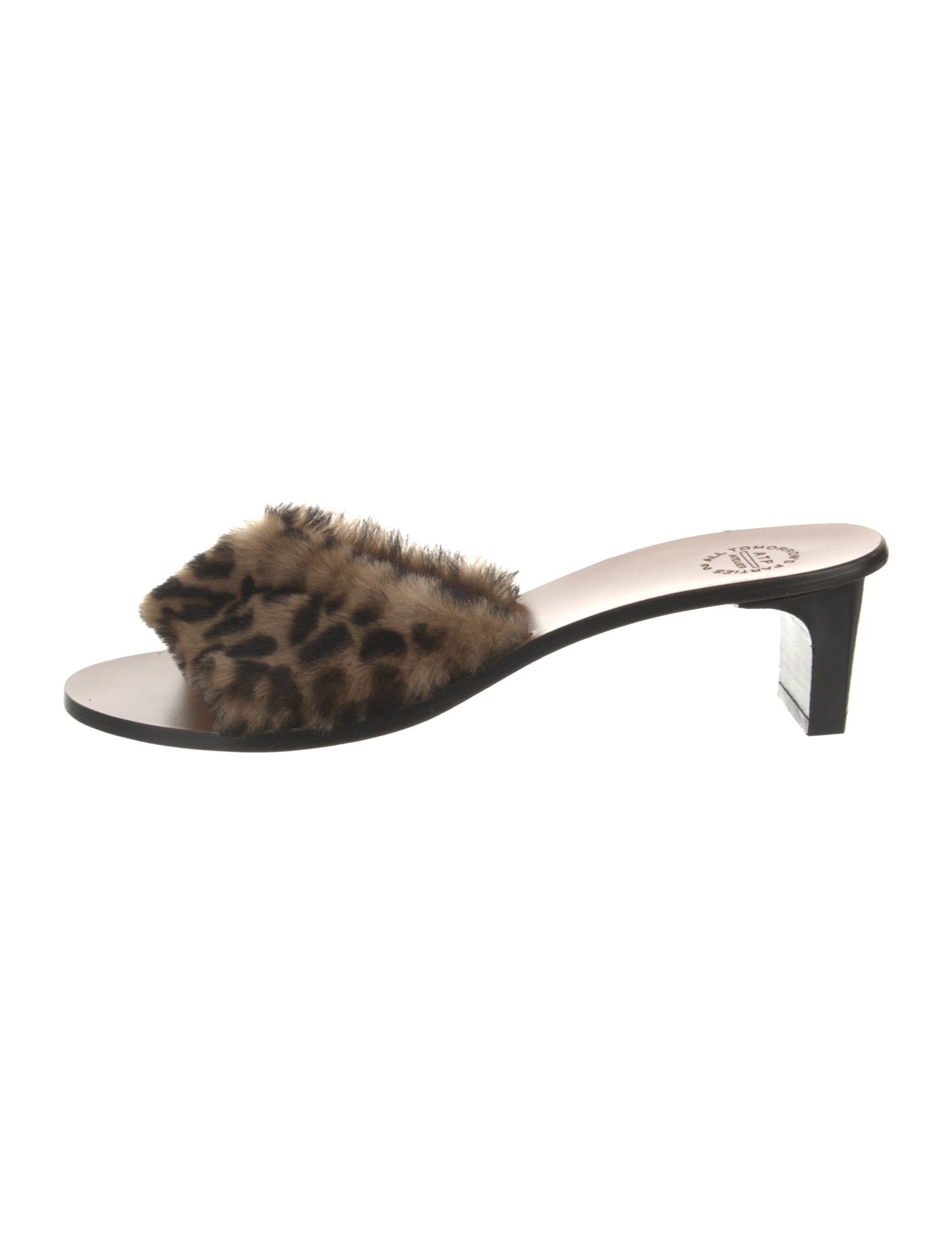 ATP Atelier Leather Animal Print Slides