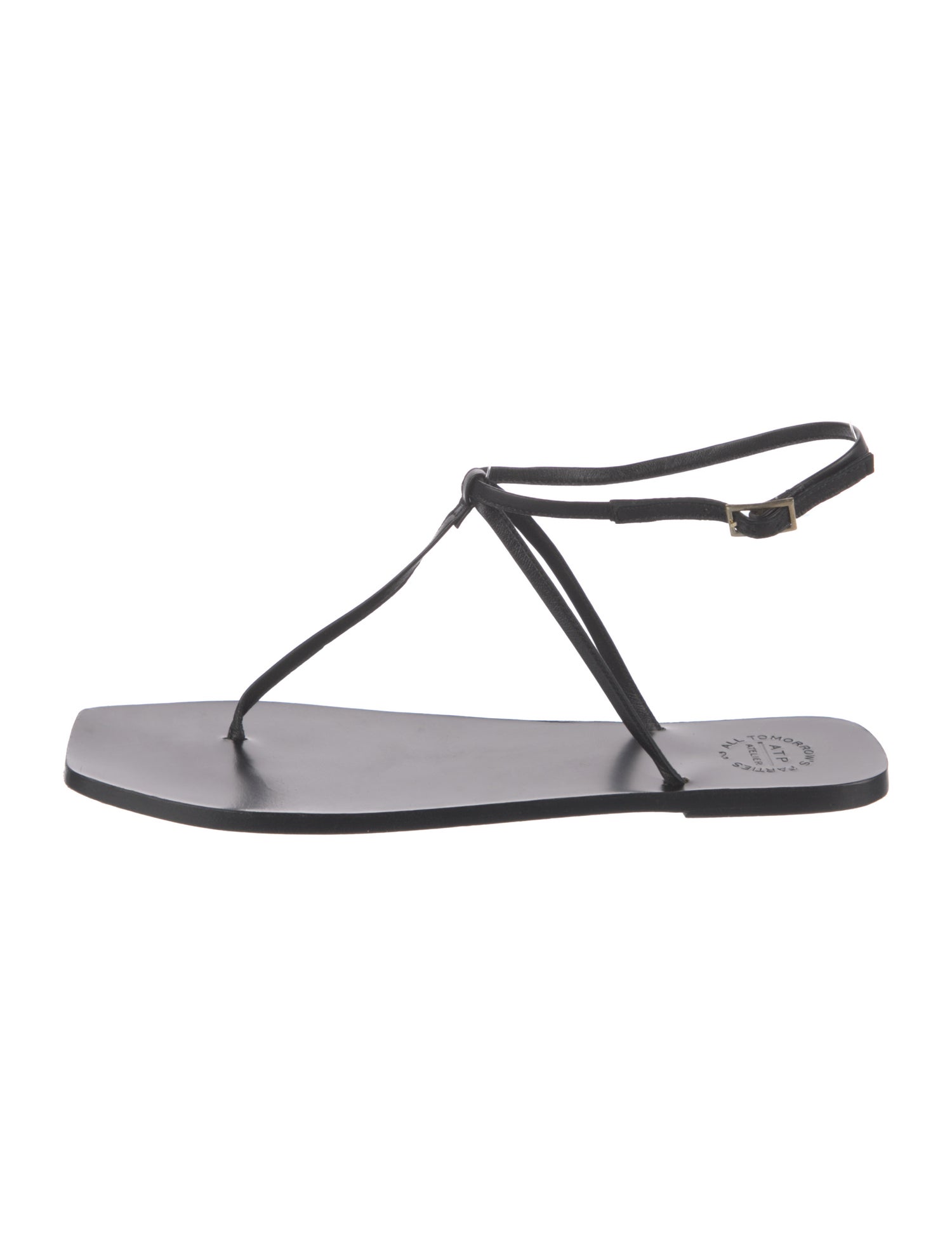 ATP Atelier Leather T-Strap Sandals