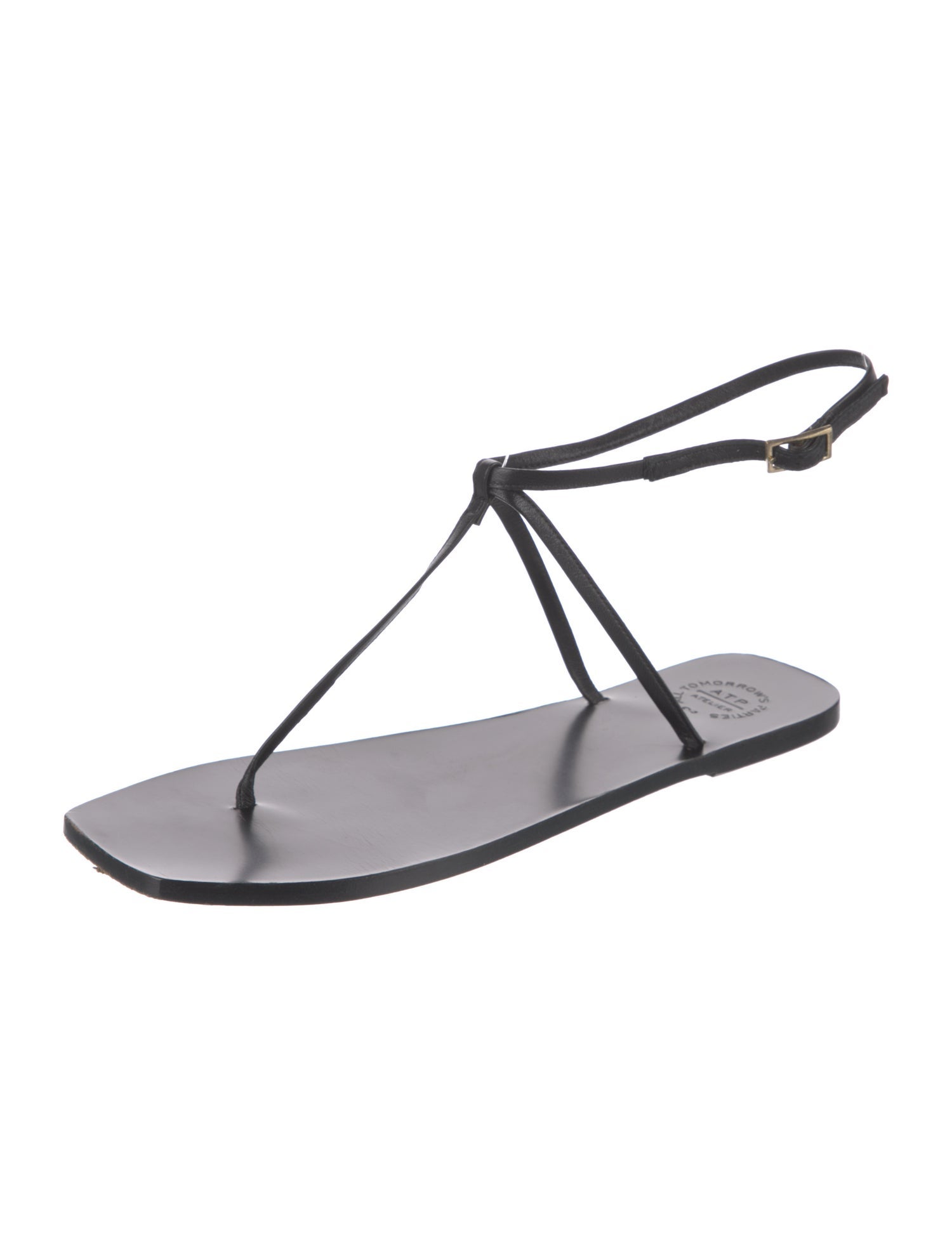 ATP Atelier Leather T-Strap Sandals