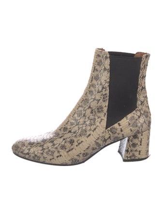 ATP Atelier Leather Animal Print Chelsea Boots