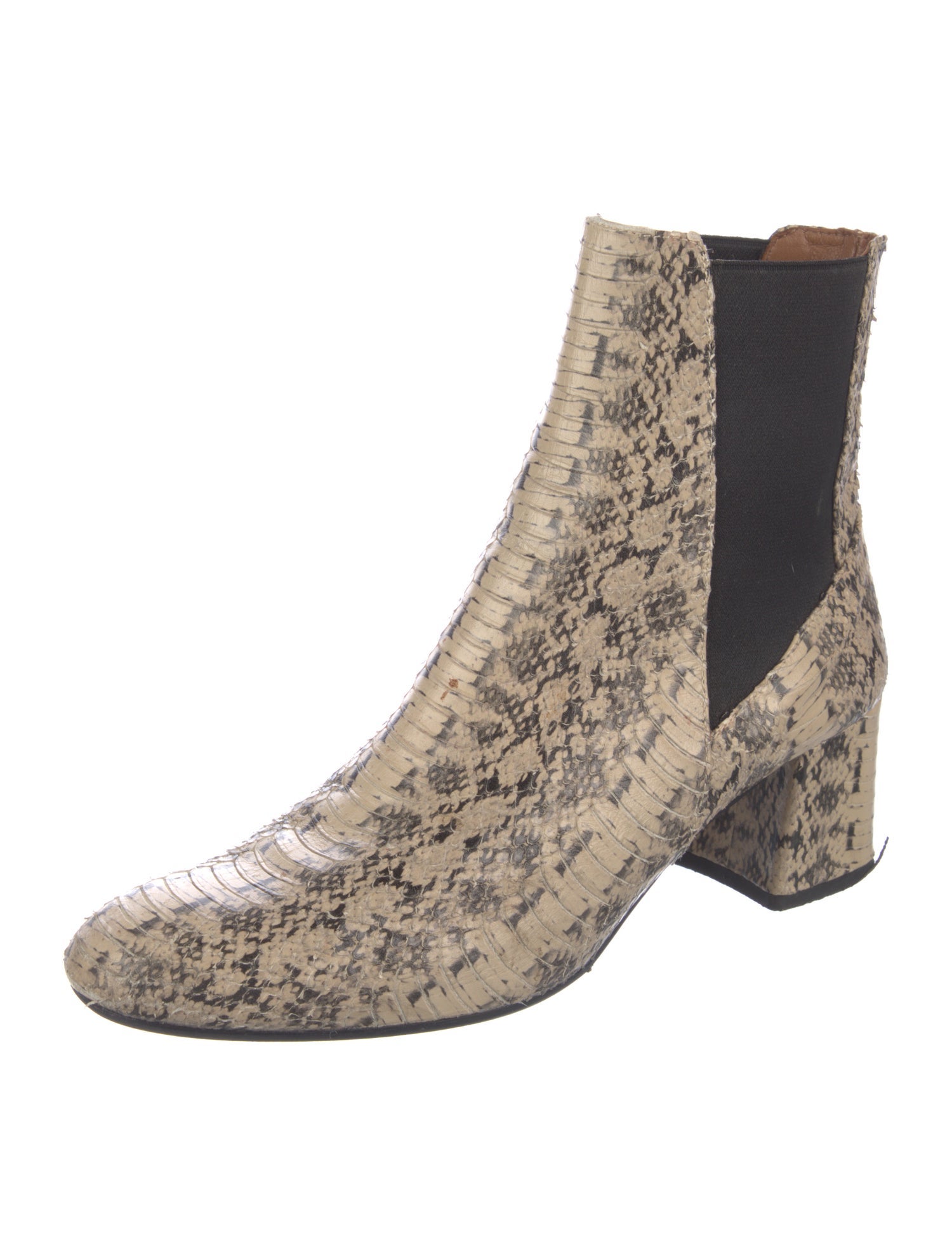 ATP Atelier Leather Animal Print Chelsea Boots