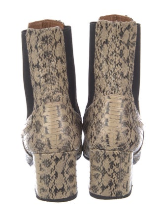 ATP Atelier Leather Animal Print Chelsea Boots