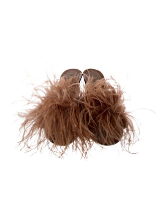 ATP Atelier Leather Feather Trim Slides