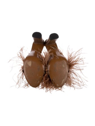 ATP Atelier Leather Feather Trim Slides