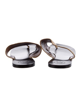 ATP Atelier Straw Colorblock Pattern Slides