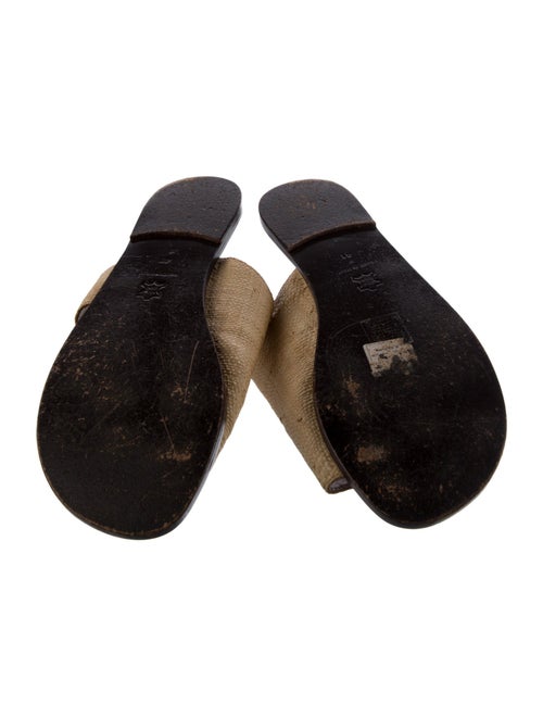 ATP Atelier Straw Colorblock Pattern Slides