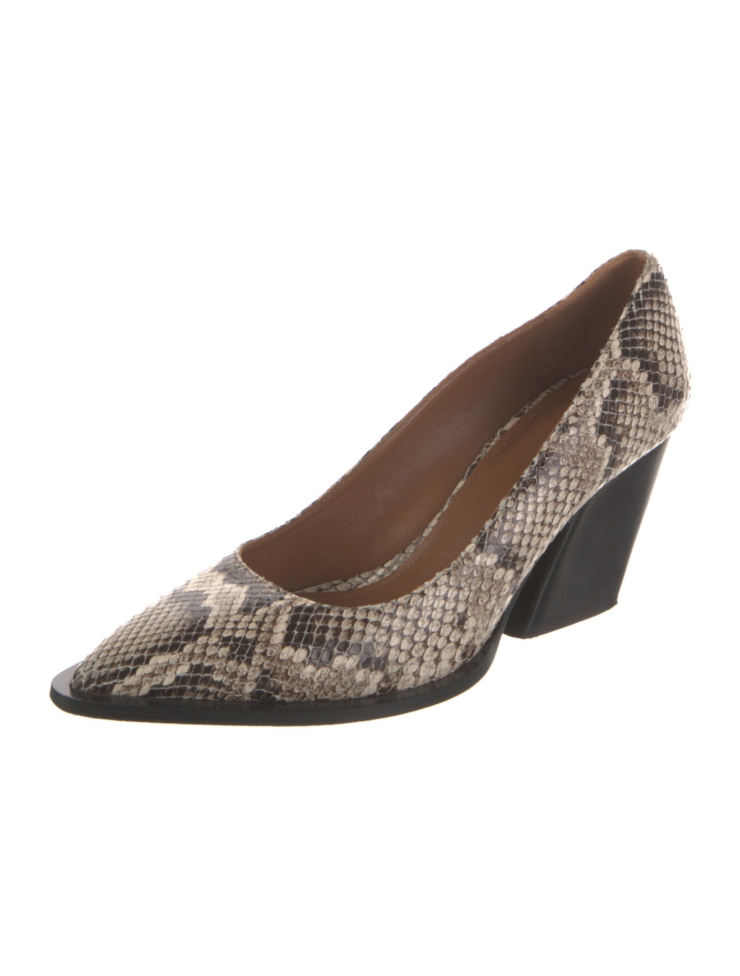 ATP Atelier Leather Animal Print Pumps