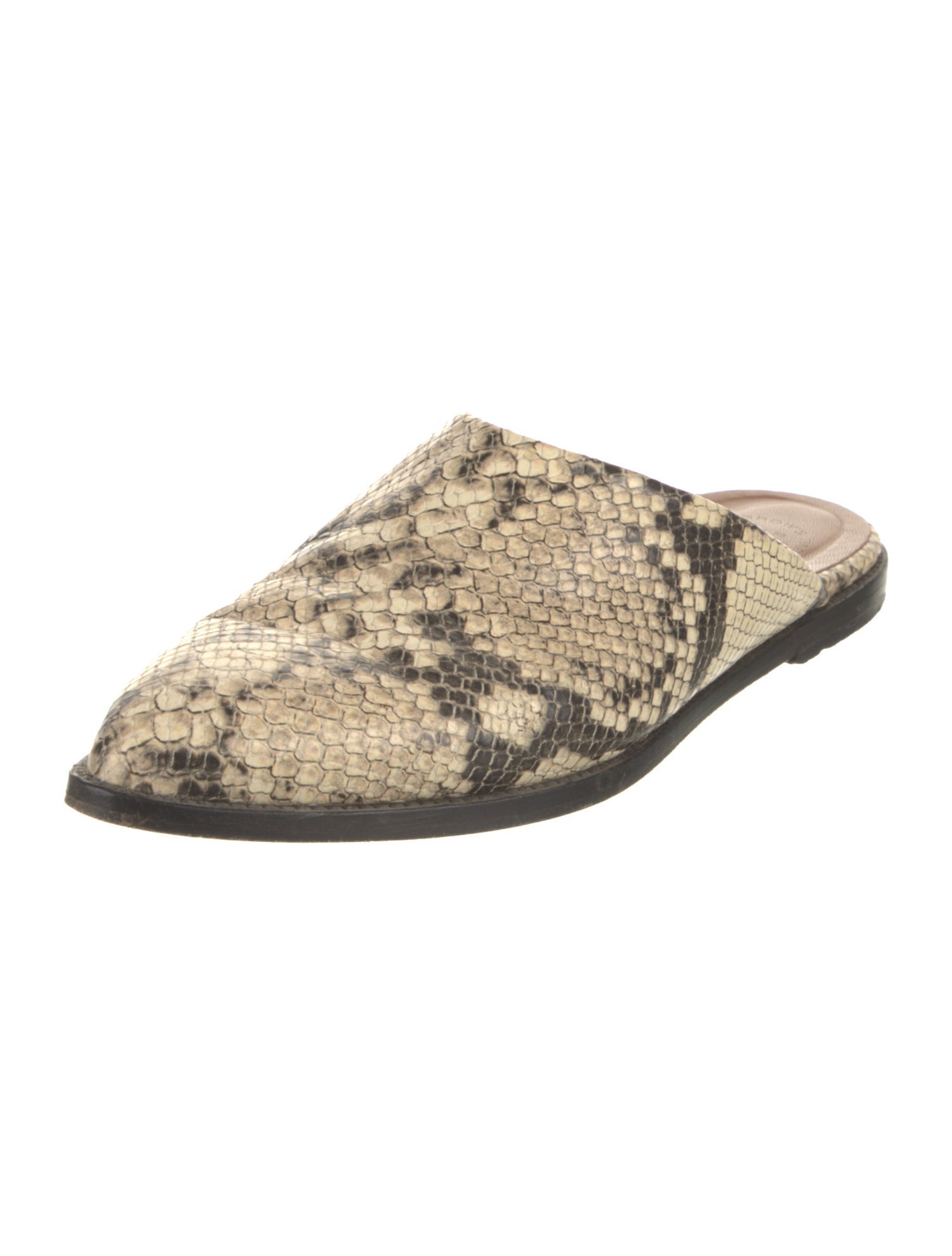 ATP Atelier Leather Animal Print Mules