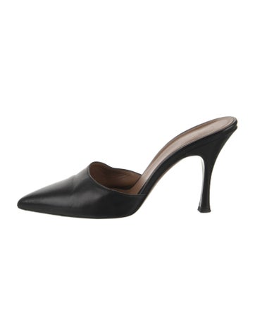 Pre-owned Atp Atelier Leather Mules In Black