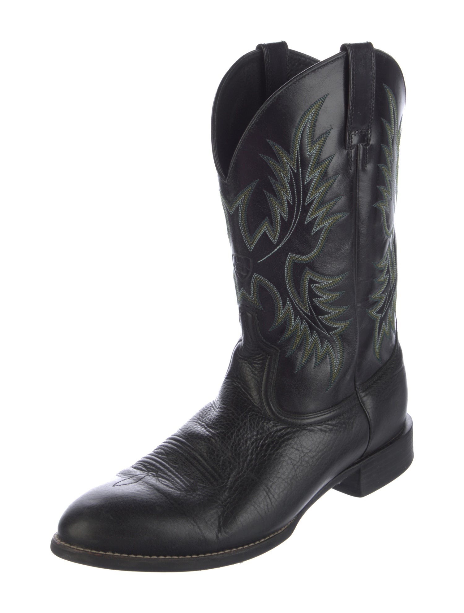 Ariat Leather Embroidered Accent Western Boots