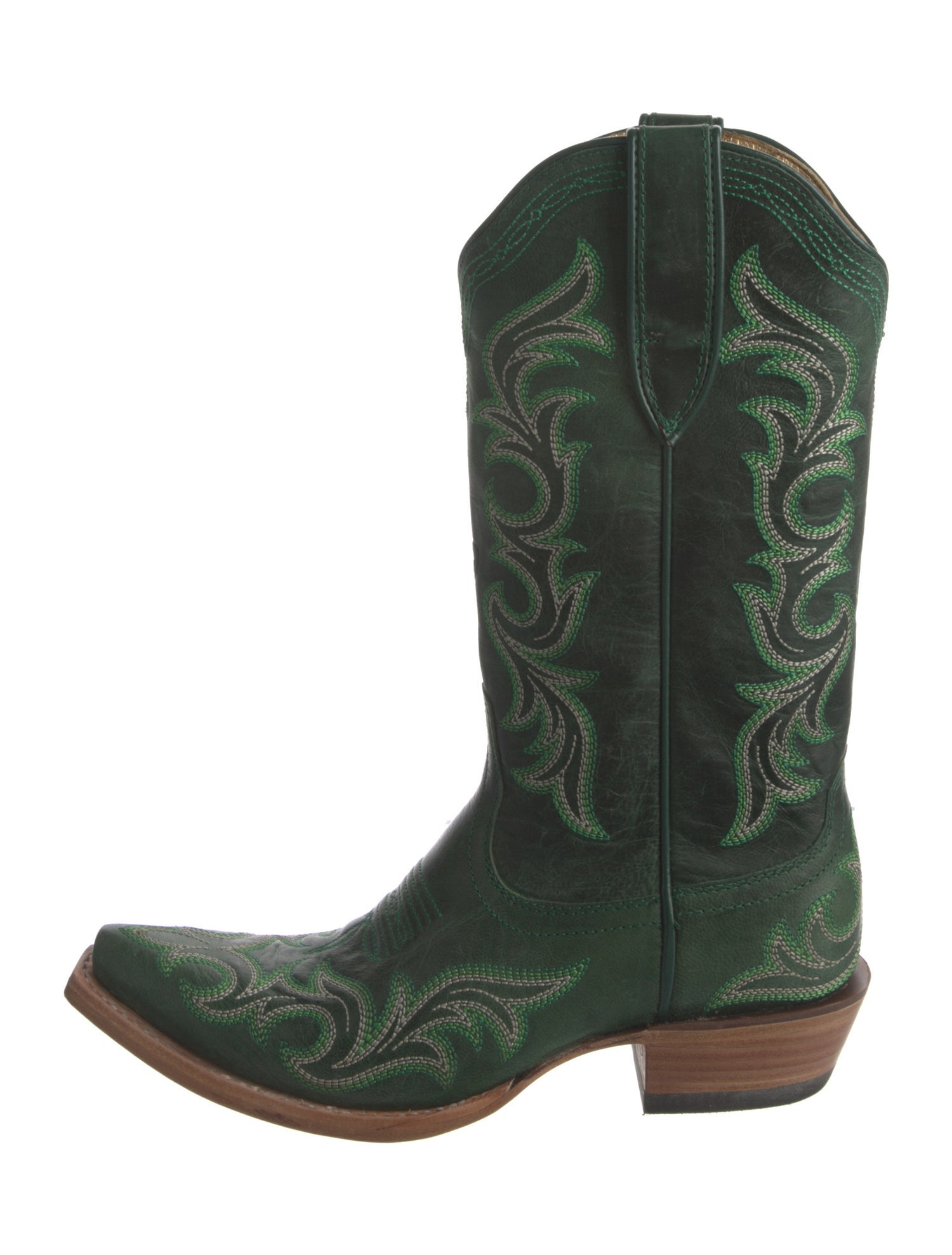 Ariat Leather Embroidered Accent Western Boots w/ Tags