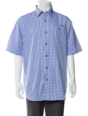 Pre-owned Ariat Plaid Print Short Sleeve Shirt W/ Tags In Blue