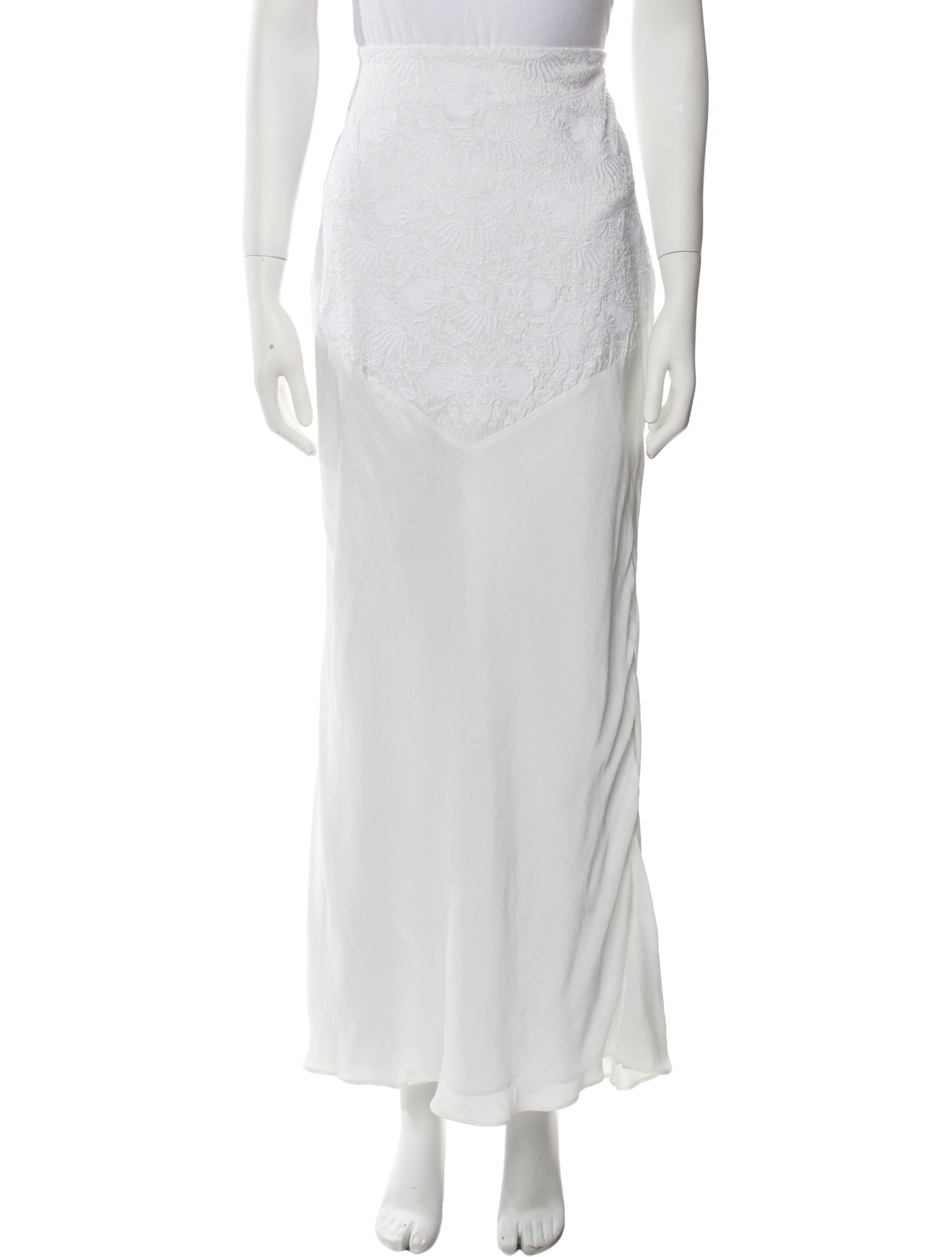 All That Remains Embroidered Accent Midi Length Skirt