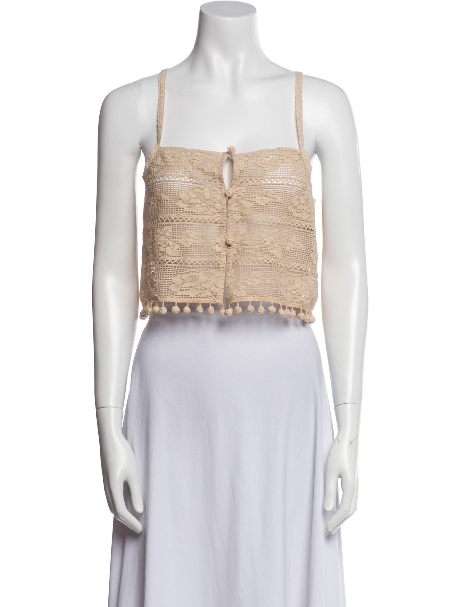 All That Remains Square Neckline Sleeveless Crop Top