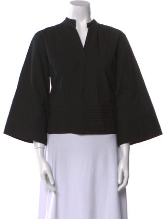 All That Remains V-Neck Three-Quarter Sleeve Crop Top