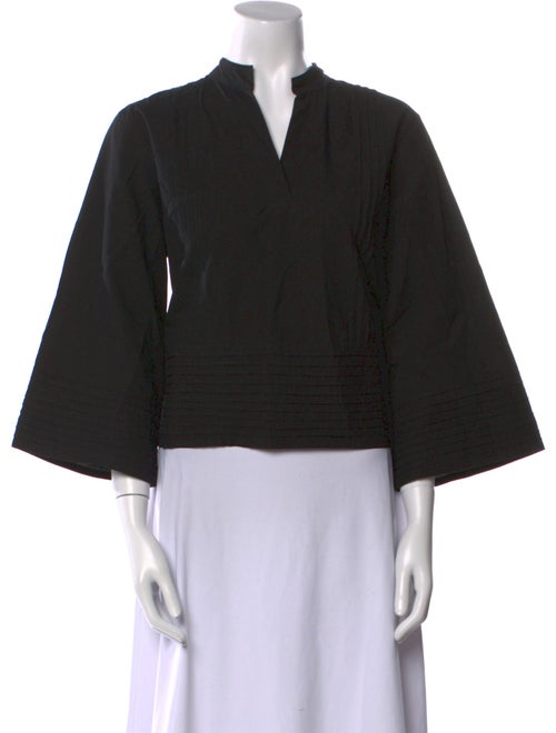 All That Remains V-Neck Three-Quarter Sleeve Crop Top