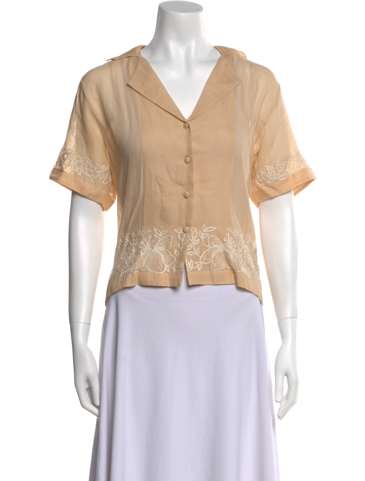 All That Remains Linen V-Neck Crop Top w/ Tags