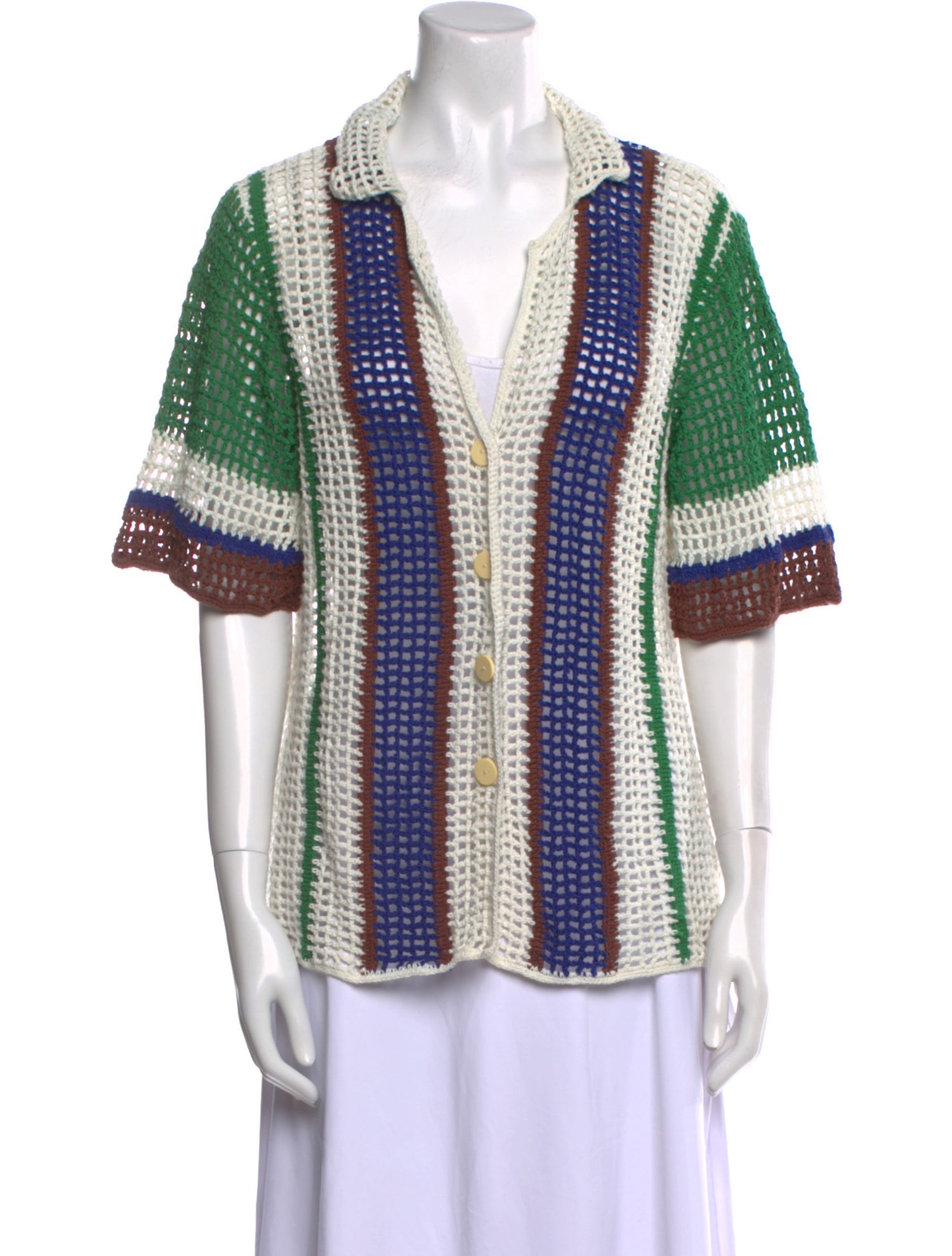 All That Remains Striped V-Neck Sweater