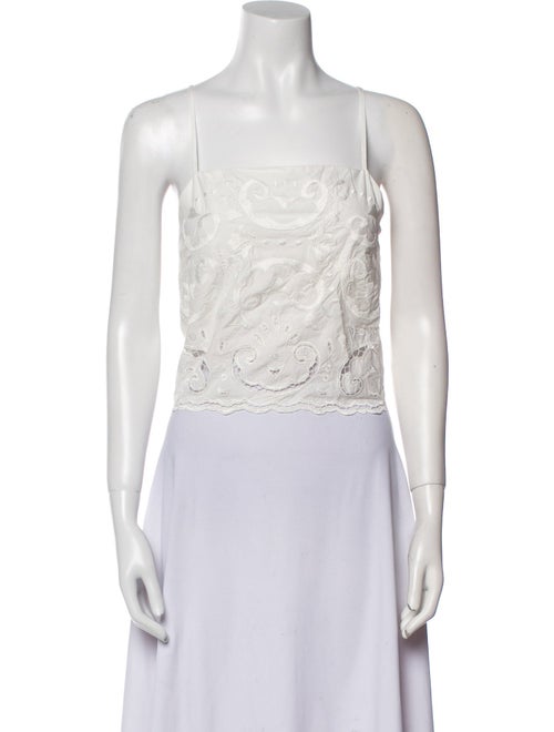 All That Remains Lace Pattern Square Neckline Crop Top