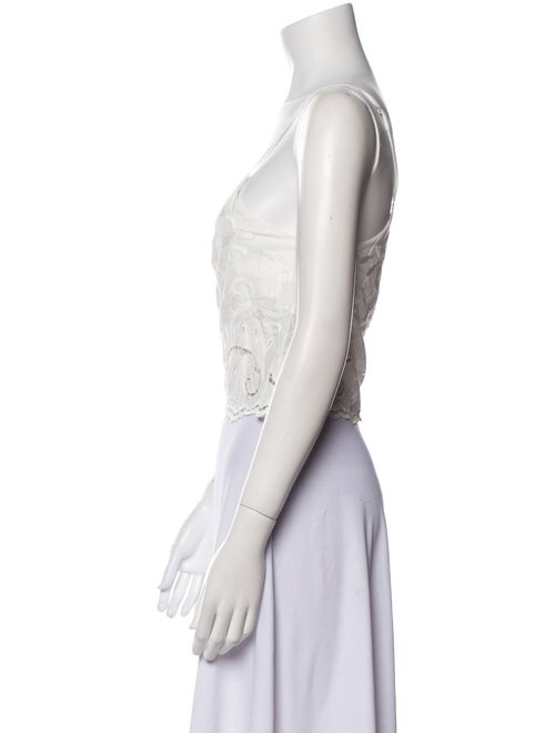 All That Remains Lace Pattern Square Neckline Crop Top