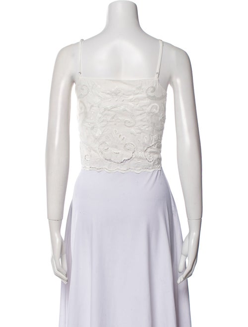 All That Remains Lace Pattern Square Neckline Crop Top