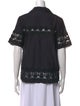 All That Remains Lace Pattern Short Sleeve Button-Up Top