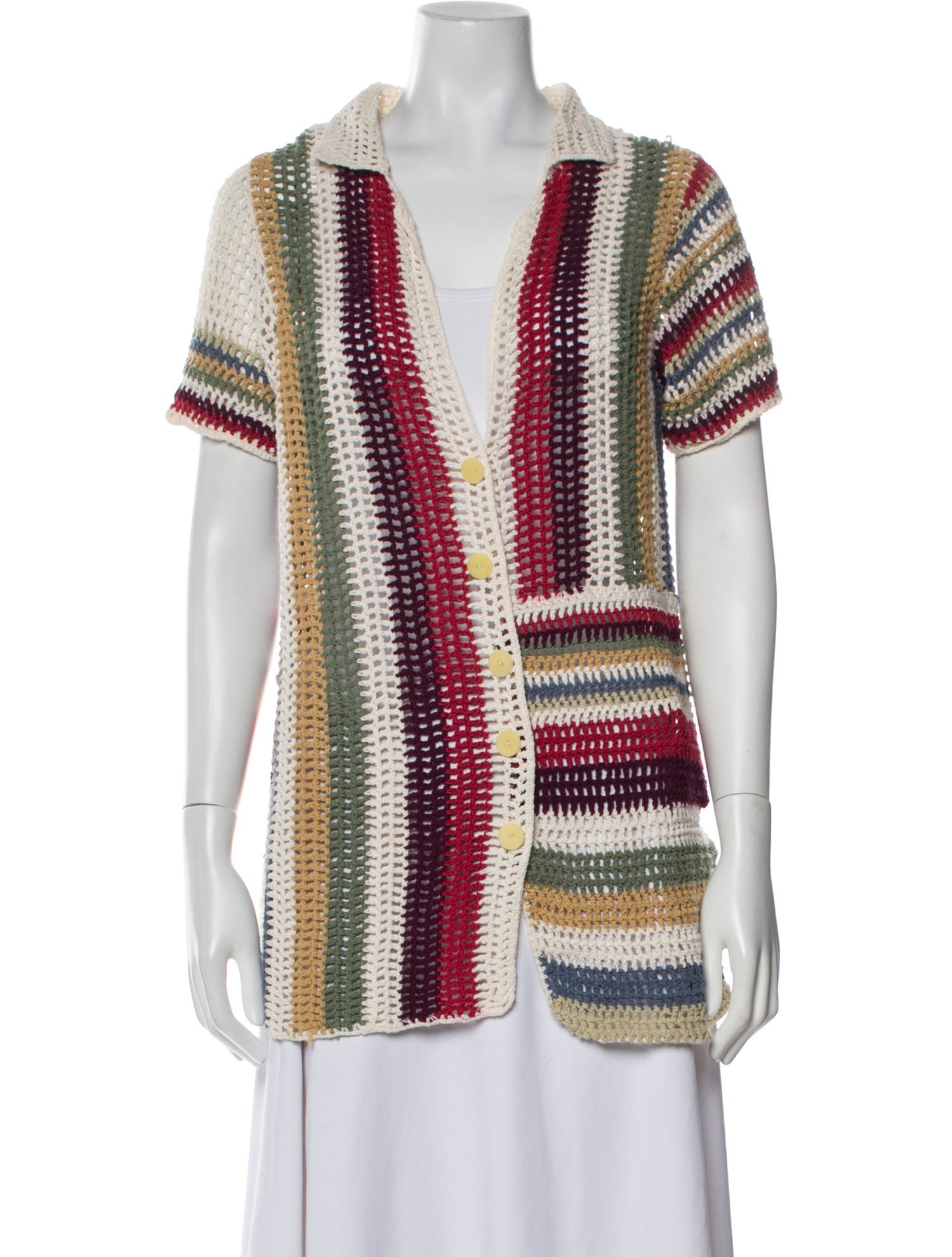 All That Remains Striped V-Neck Sweater