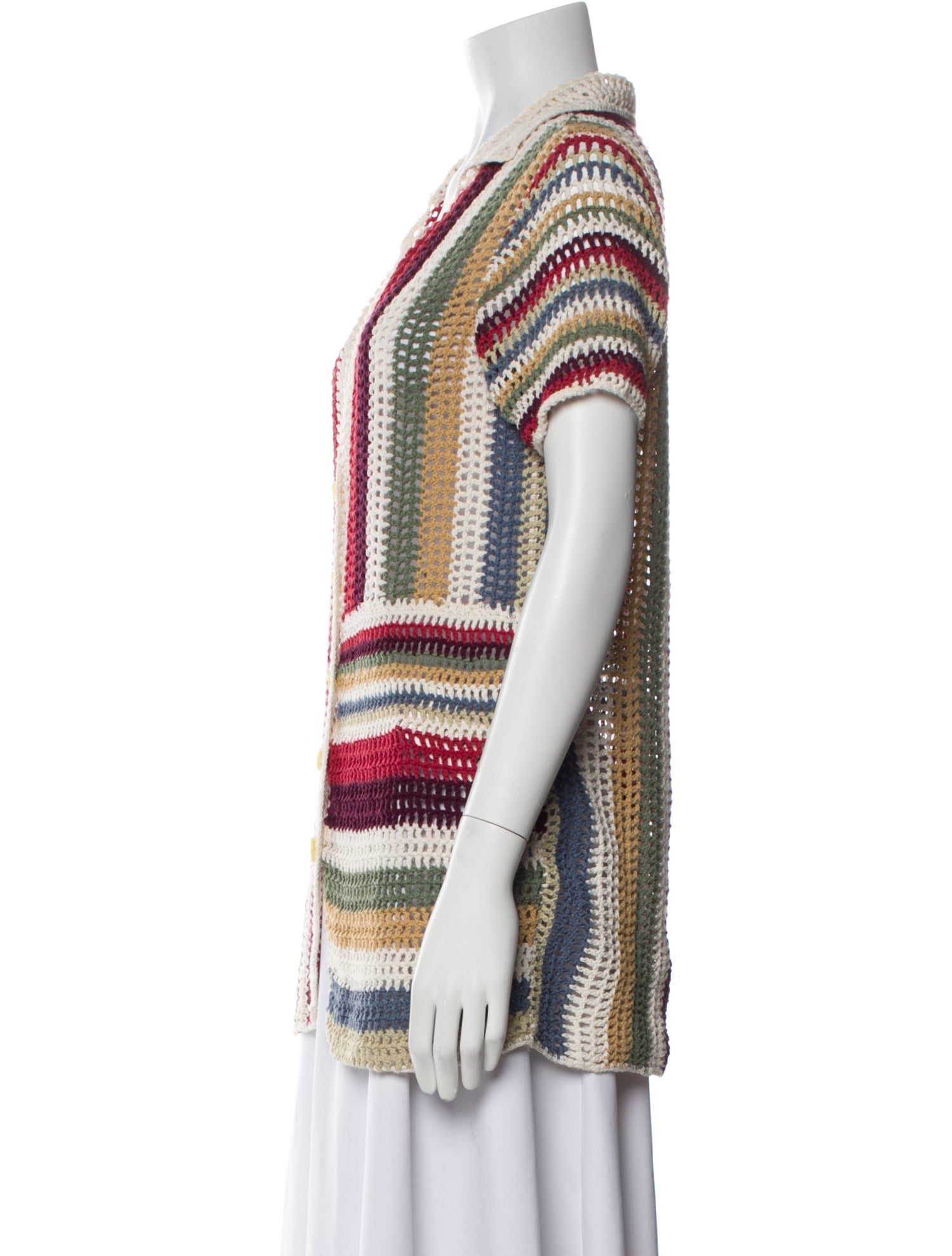 All That Remains Striped V-Neck Sweater