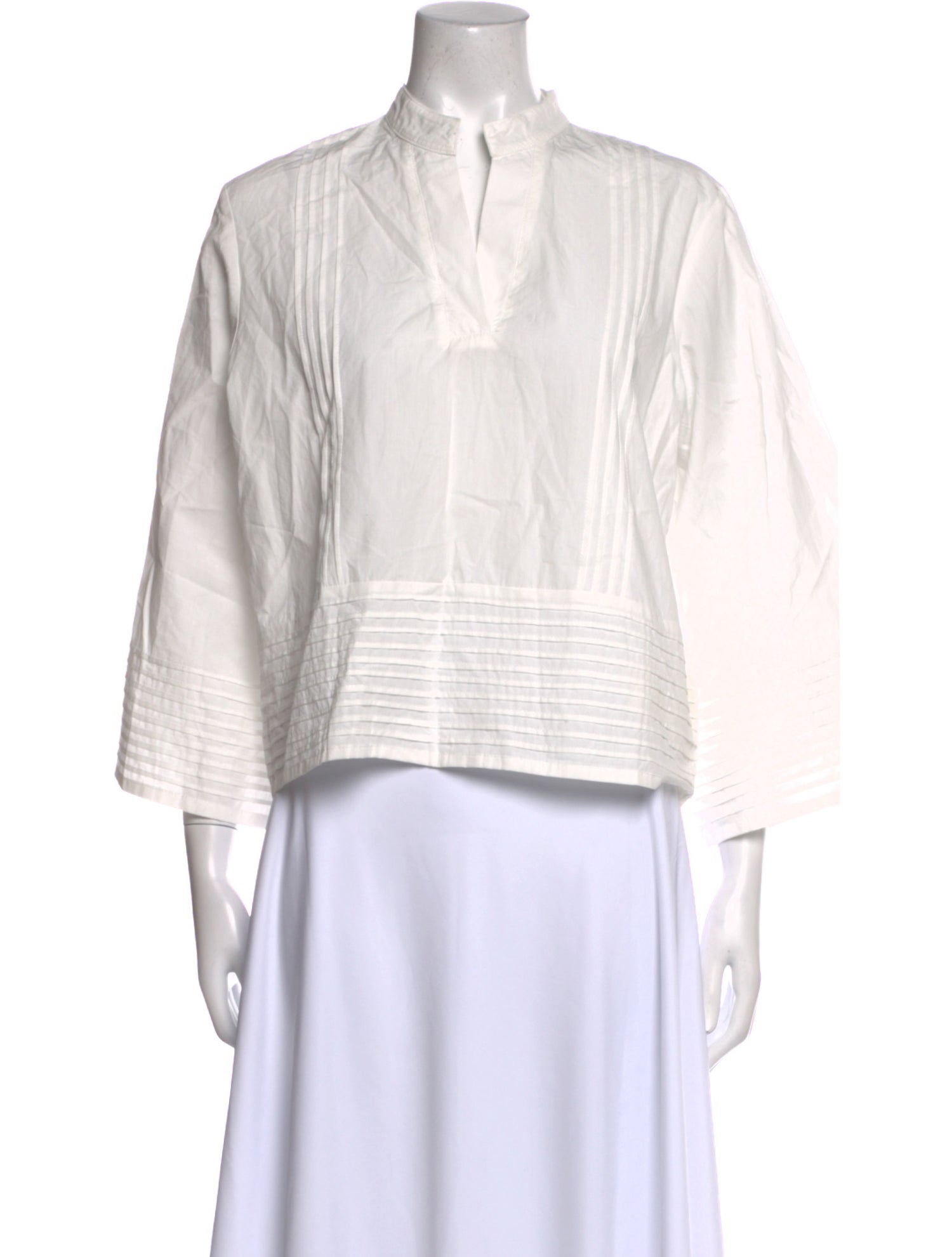 All That Remains Mock Neck Three-Quarter Sleeve Crop Top