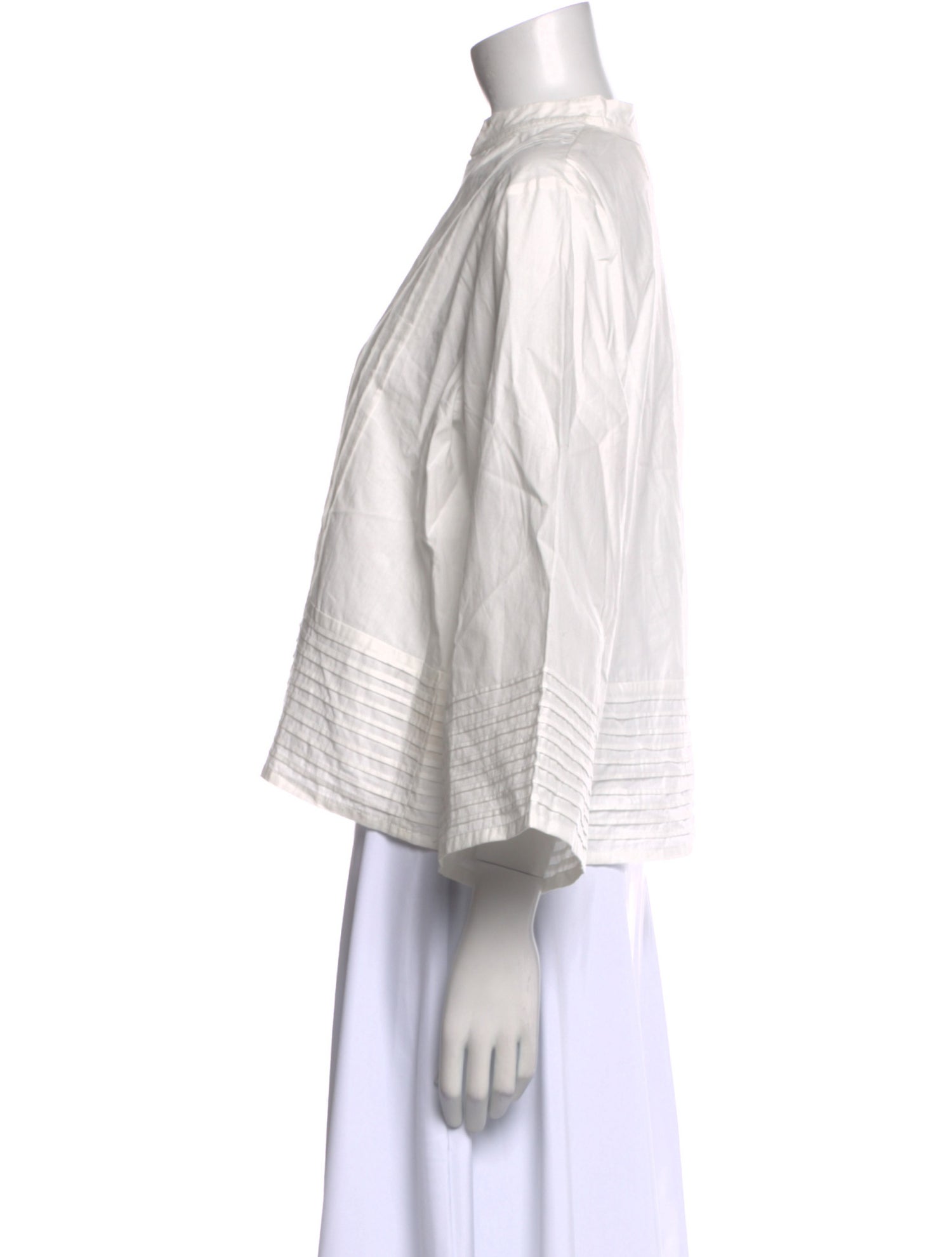 All That Remains Mock Neck Three-Quarter Sleeve Crop Top